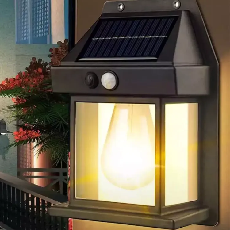 Picture of LED Solar-Powered Motion Sensor Tungsten Wall Light – Outdoor Garden Security Lamp