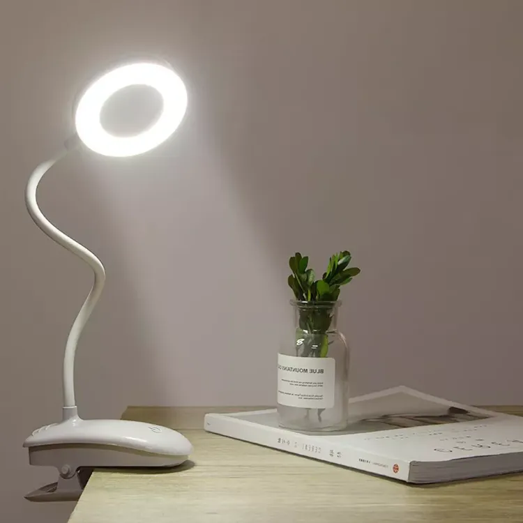 Picture of LED Rechargeable Clip-On Desk Lamp Flexible Clamp Light for Reading, Table & Night Use USB Powered