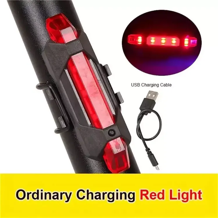 Picture of USB Rechargeable LED Bike Light Set , Front & Rear Bicycle Headlight 