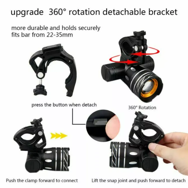 Picture of USB Rechargeable LED Bike Light Set , Front & Rear Bicycle Headlight 