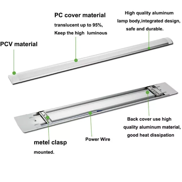 Picture of 5FT LED Batten Strip Tube Light – 6500K Cool White Ceiling Lamp for Office & Garage