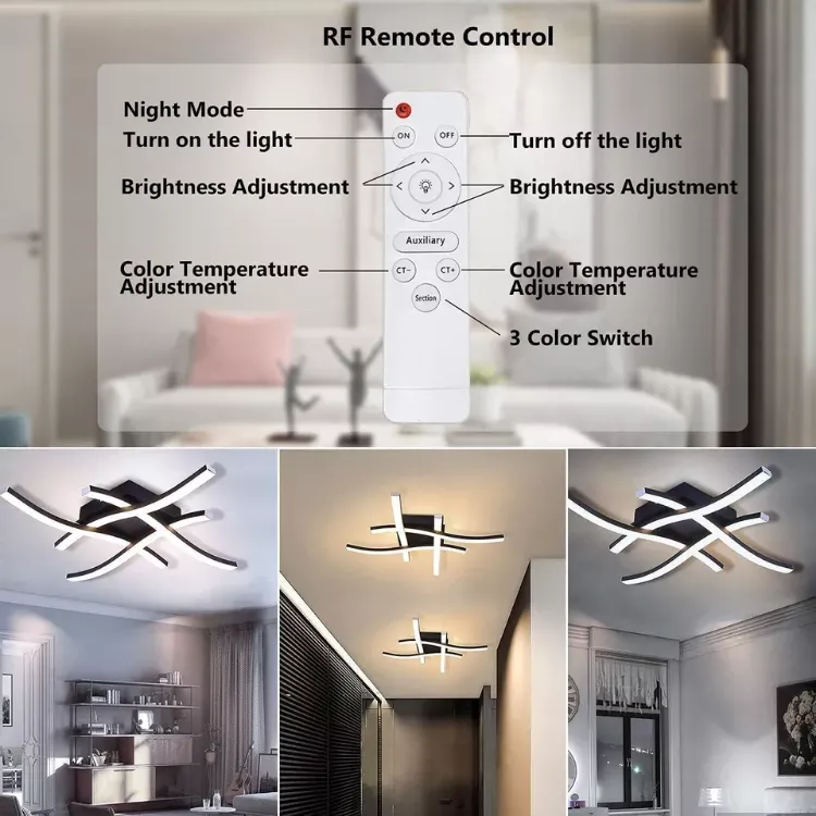 Picture of Modern Dimmable LED Ceiling Light – 4-Wave Design for Kitchen, Living Room & Bedroom