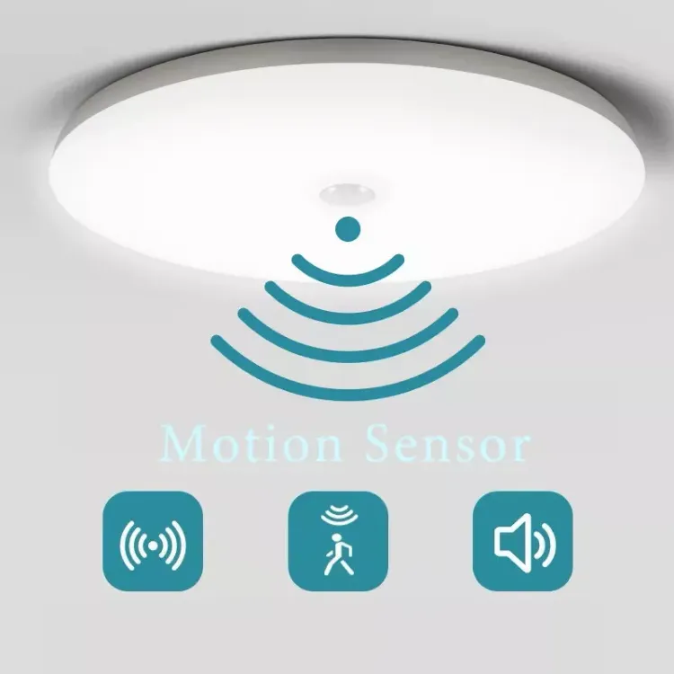 Picture of 12W-36W PIR Motion Sensor LED Ceiling Light, Round Panel Downlight for Garage, Hallway & Indoor Spaces