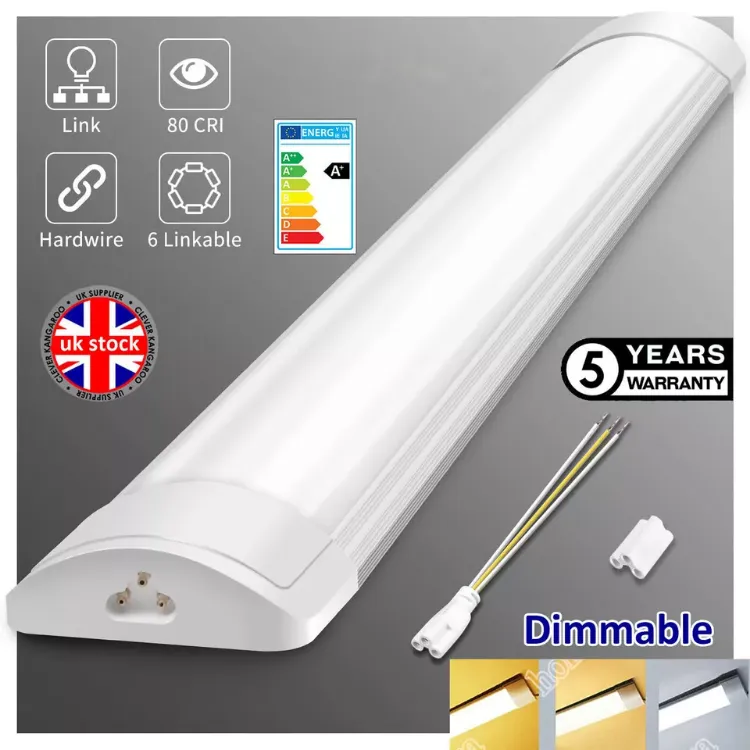 Picture of 4FT LED Batten Tube Light – 120CM Ceiling & Wall Mounted Fixture for Garage, Workshop & Office