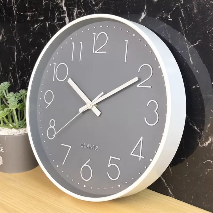 Picture of Modern Round Silent Wall Clock – Non-Ticking Minimalist Design for Study, Bedroom & Living Room