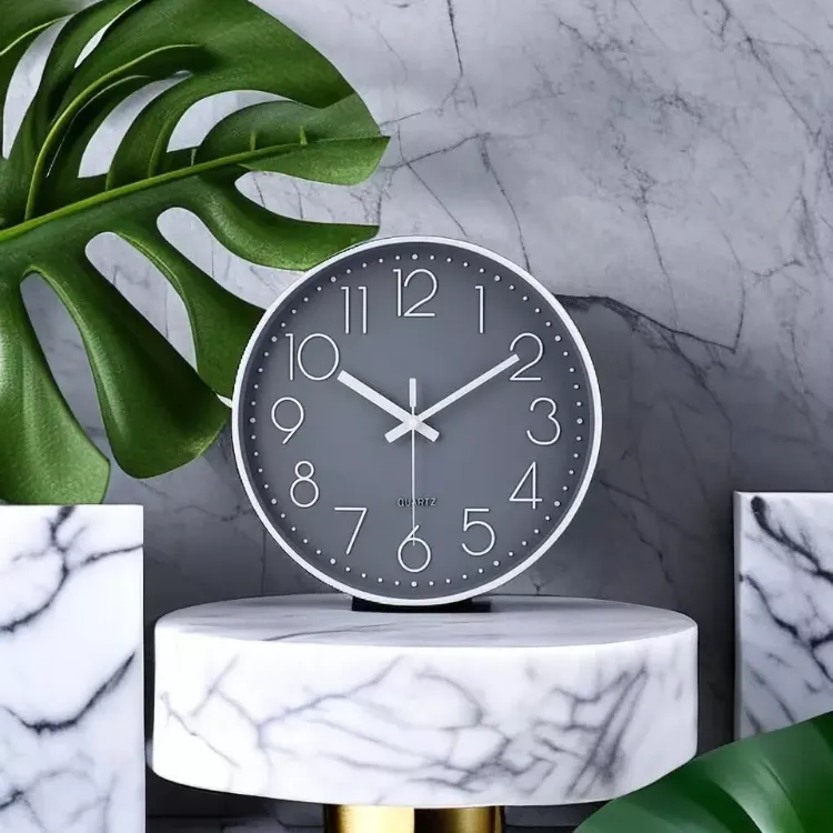 Picture of Modern Round Silent Wall Clock – Non-Ticking Minimalist Design for Study, Bedroom & Living Room