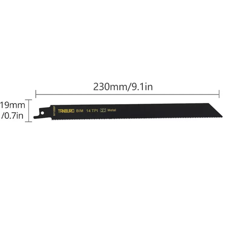 Picture of 10x Reciprocating Saw Blades, Heavy-Duty Sabre Blades for Wood & Metal Cutting