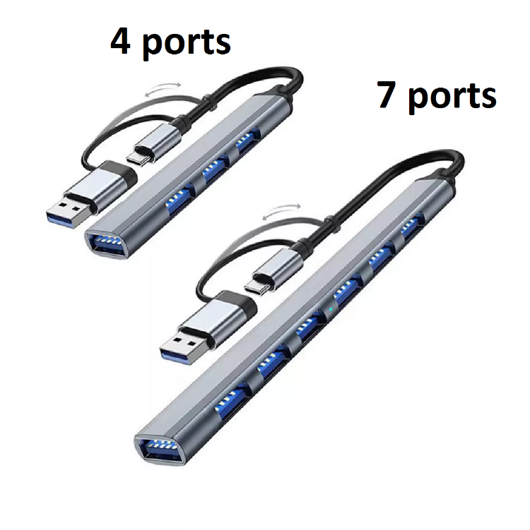 Picture of USB Hub Dock Multi-Port USB Type-C Splitter  4/7 Ports Adapter for Laptop, MacBook & PC