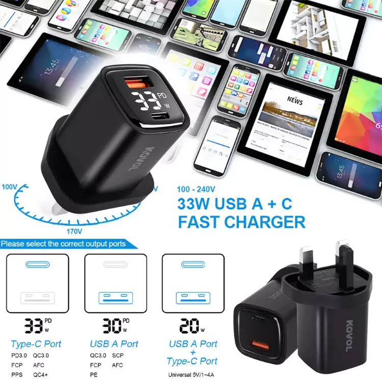 Picture of 33W Super Fast USB-C Charger Adapter for iPhone 15/14/13/12/11 Pro Max & Plus – PD Power Plug