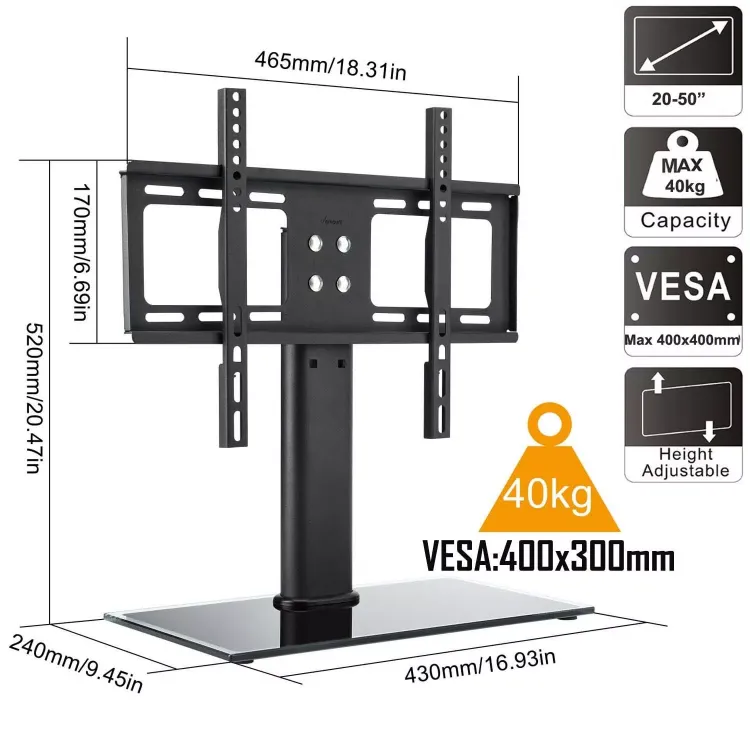 Picture of Universal TV Stand Tabletop Mount Bracket for 32-55 Samsung, LG & More