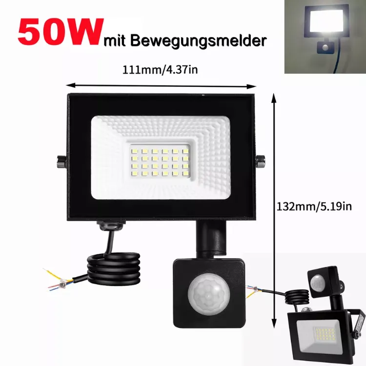 Picture of LED Floodlight – Outdoor Security Light, Waterproof Garden Spotlight, Wall-Mounted Lamp