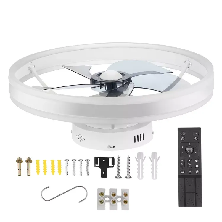 Picture of LED Ceiling Fan Light – Dimmable Chandelier Lamp with Remote Control for Living Room & Bedroom