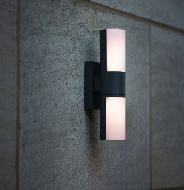 Picture of Modern LED Outdoor Wall Light Anthracite Waterproof Exterior Wall Lamp