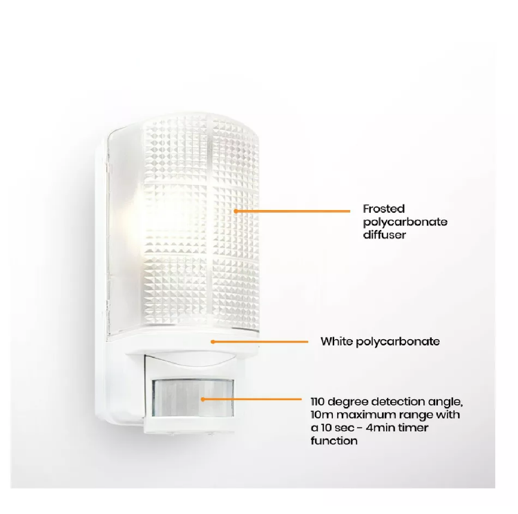 Picture of E27 LED PIR Motion Sensor Wall Light  IP44 Waterproof Outdoor Security Lamp