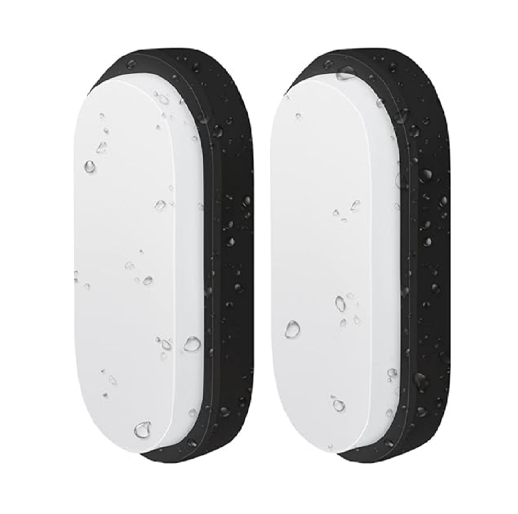 Picture of 14W LED Oval Bulkhead Light IP54 Waterproof Outdoor Wall & Ceiling Light, 980LM, 4000K Natural White (2 Pack)