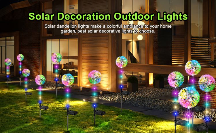 Picture of Solar Lights Outdoor Garden Lights with 16 Colourful LEDs | Waterproof Lights (Pack Of 4)