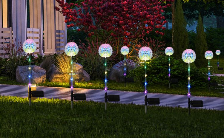 Picture of Solar Lights Outdoor Garden Lights with 16 Colourful LEDs | Waterproof Lights (Pack Of 4)