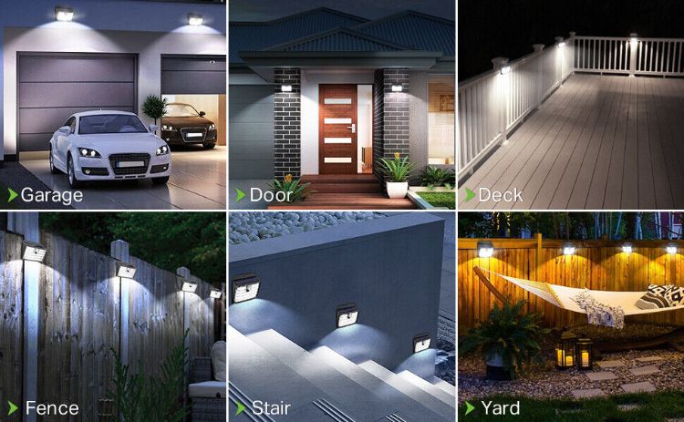 Picture of 126 LED Solar Motion Sensor Wall Light – Outdoor Security Lamp for Garden & Driveway