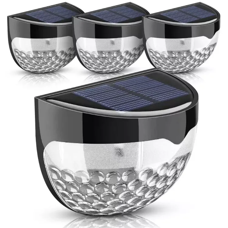 Picture of 4-Pack Super Bright Solar Powered LED Wall Lights Outdoor Garden Fence & Door Lamps