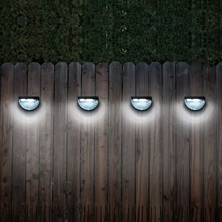 Picture of 4-Pack Super Bright Solar Powered LED Wall Lights Outdoor Garden Fence & Door Lamps