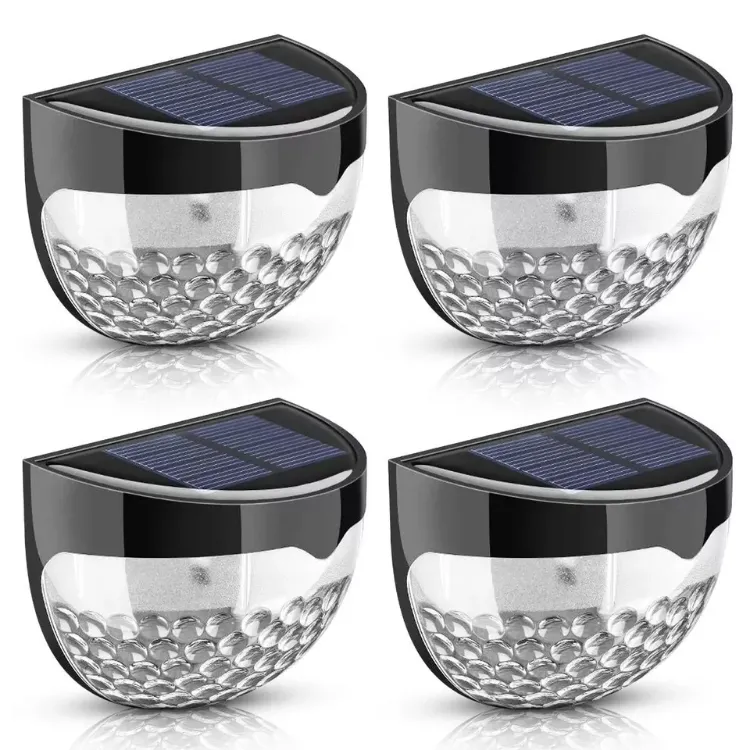 Picture of 4-Pack Super Bright Solar Powered LED Wall Lights Outdoor Garden Fence & Door Lamps