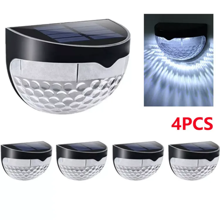 Picture of 4-Pack Super Bright Solar Powered LED Wall Lights Outdoor Garden Fence & Door Lamps