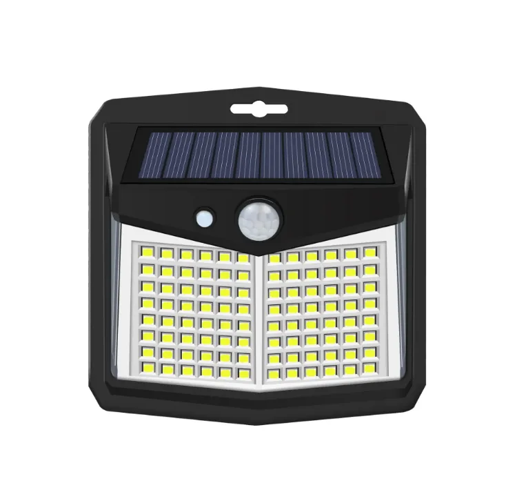 Picture of 128 LED Solar Motion Sensor Wall Light  Outdoor PIR Security Lamp for Garden & Pathways