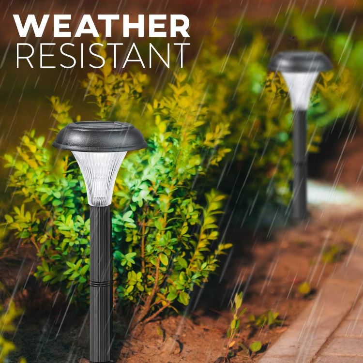 Picture of 10-Pack Solar Garden Lights Bright Outdoor LED Pathway Lights with Waterproof Design & Easy Installation