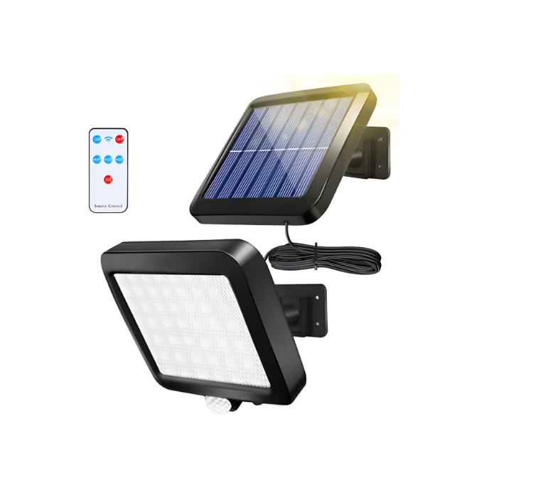 Picture of Solar-Powered PIR Motion Sensor Wall Light – LED Security Flood Lamp for Outdoor Garden