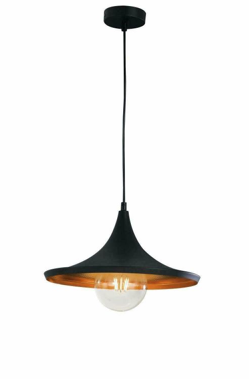 Picture of Industrial Pendant Light Shade Black & White Hanging Ceiling Lamp for Kitchen & Dining