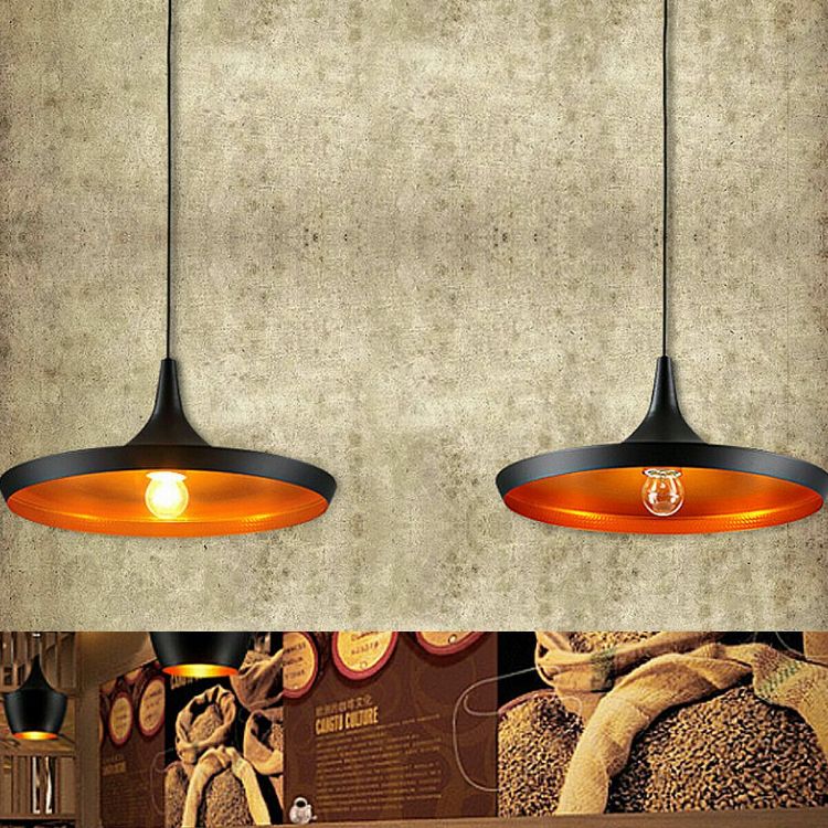 Picture of Industrial Pendant Light Shade Black & White Hanging Ceiling Lamp for Kitchen & Dining