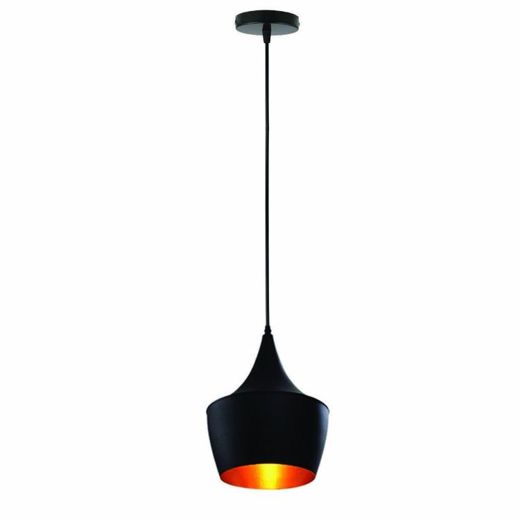 Picture of Industrial Pendant Light Shade Black & White Hanging Ceiling Lamp for Kitchen & Dining