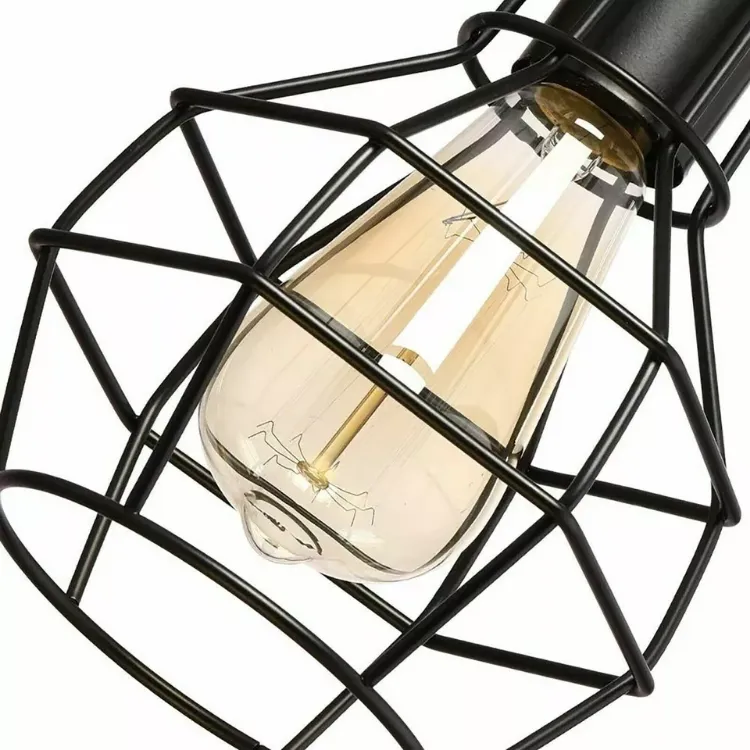 Picture of Vintage Industrial 6-Way Spider Chandelier Retro Pendant Ceiling Light with Cage Design