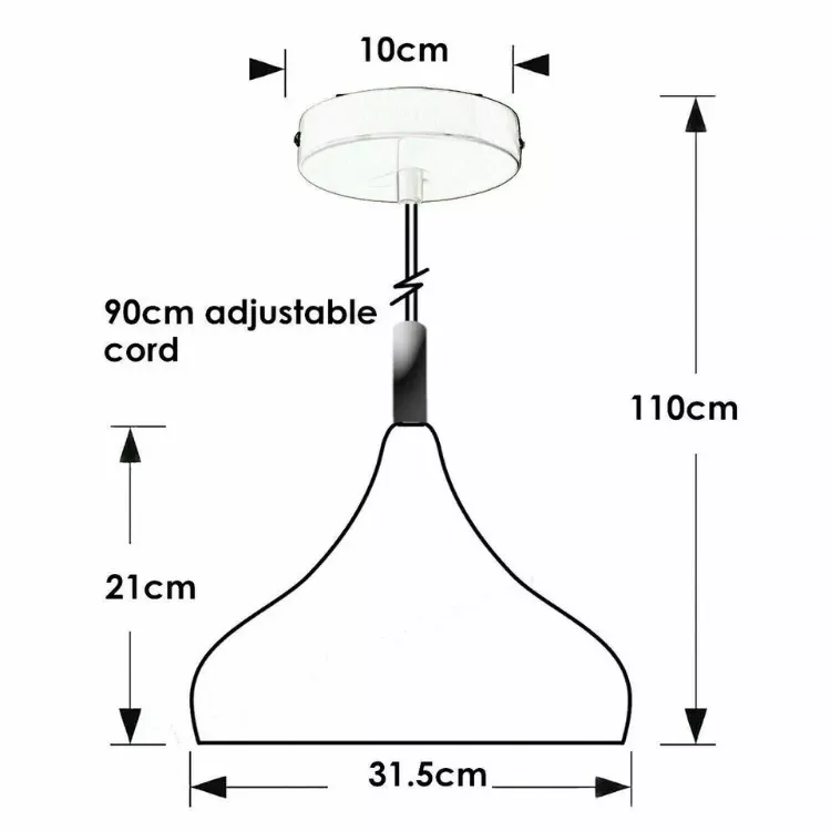 Picture of Modern Retro Ceiling Pendant Light Hanging Chandelier Lamp Shade for Home & Dining