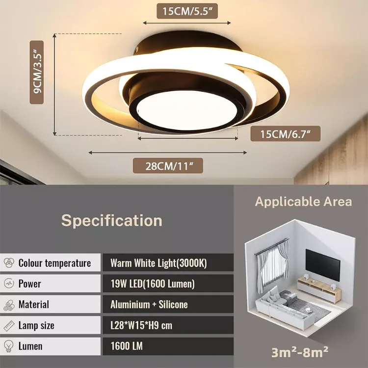 Picture of Modern LED Ceiling Chandelier Stylish Pendant Light for Living Room & Bedroom