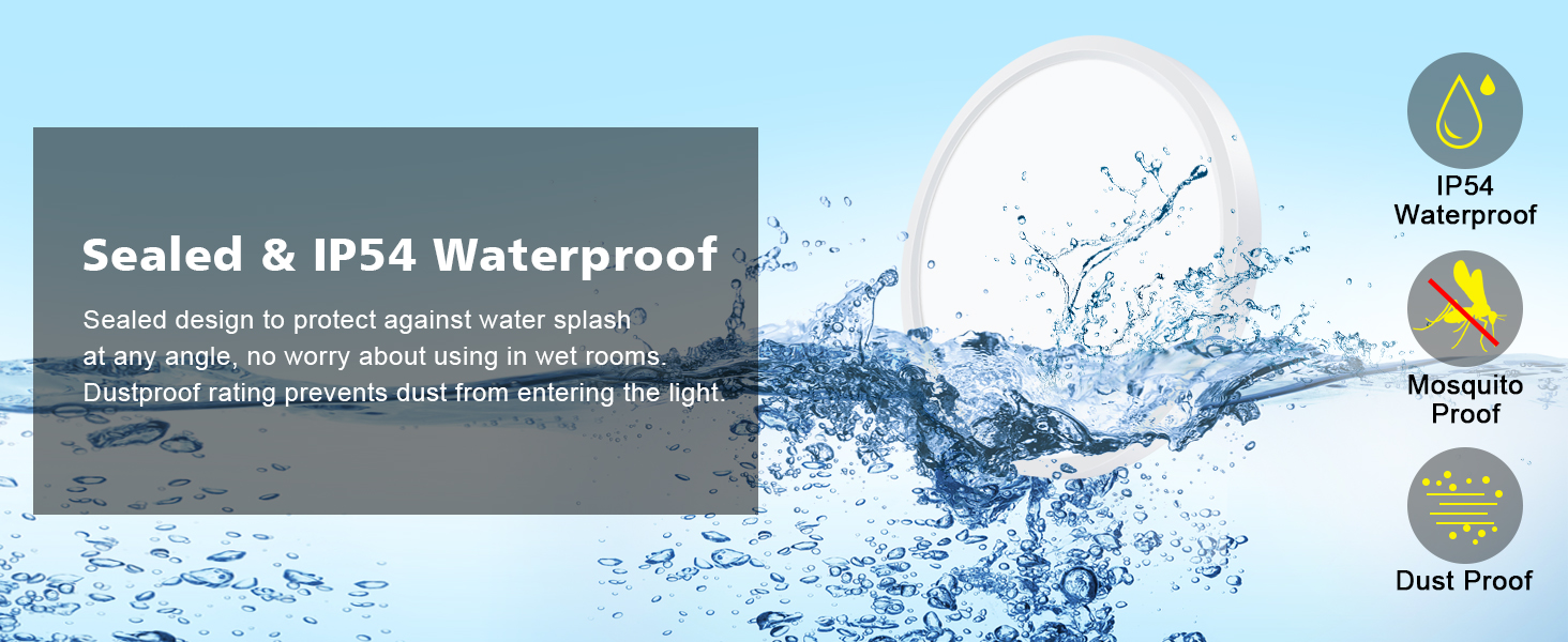 Sealed &amp;amp; IP54 Waterproof,protect against water splash at any angle,