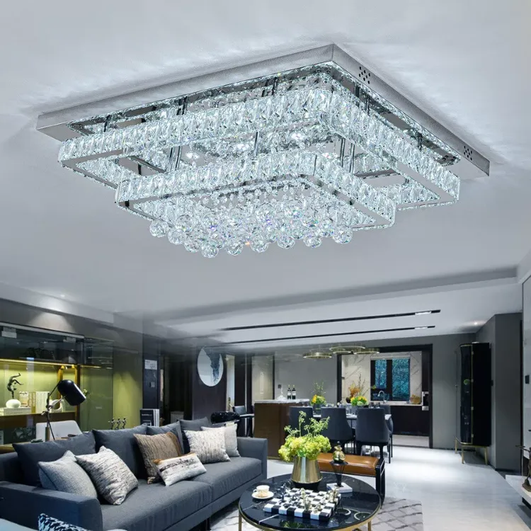 Picture of Modern Chandelier LED Ceiling Crystal Lights Luxury Pendant Lamps Chic Fixture