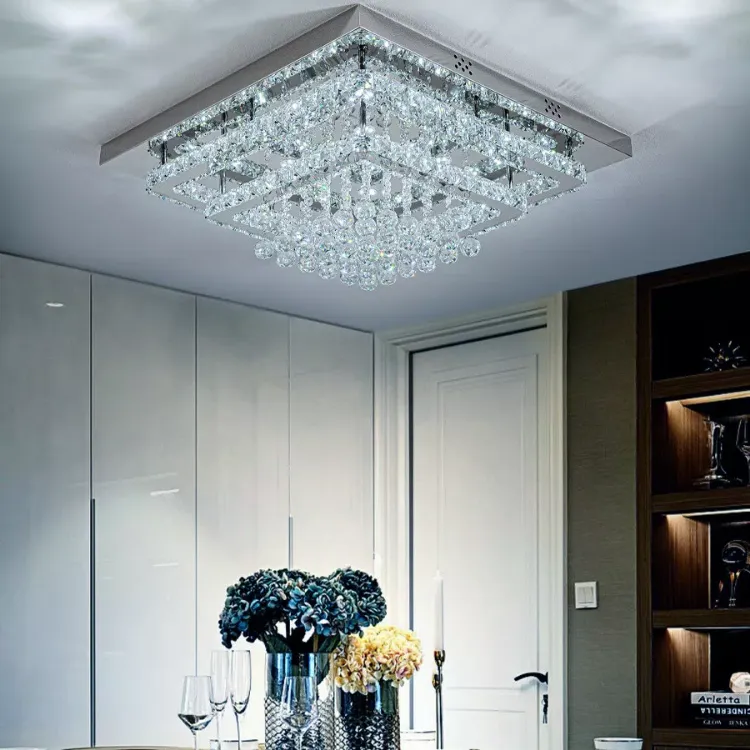 Picture of Modern Chandelier LED Ceiling Crystal Lights Luxury Pendant Lamps Chic Fixture