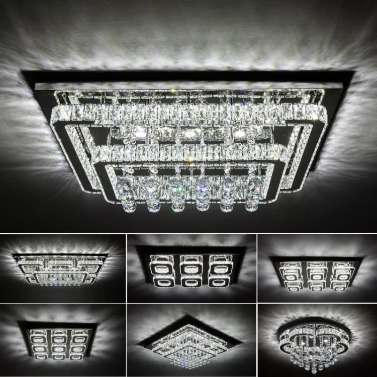 Picture of Modern Chandelier LED Ceiling Crystal Lights Luxury Pendant Lamps Chic Fixture