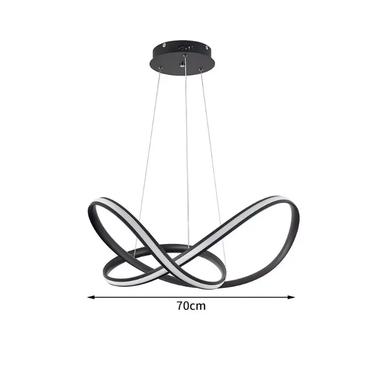 Picture of Modern LED Ring Pendant Light Adjustable Chic Ceiling Lamp for Stylish Home Décor