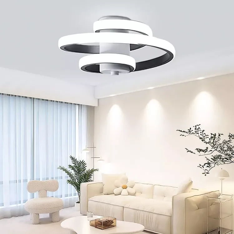 Picture of Modern LED Ceiling Light – Sleek Ring Chandelier for Living Room & Bedroom