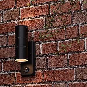 black wall light