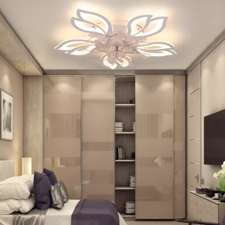 Picture of Modern LED Ceiling Fan with Lights Remote Control, Dimmable, Energy-Efficient, 7-Blade Silent Fan