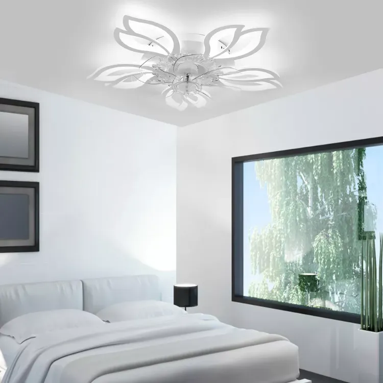 Picture of Modern LED Ceiling Fan with Lights Remote Control, Dimmable, Energy-Efficient, 7-Blade Silent Fan