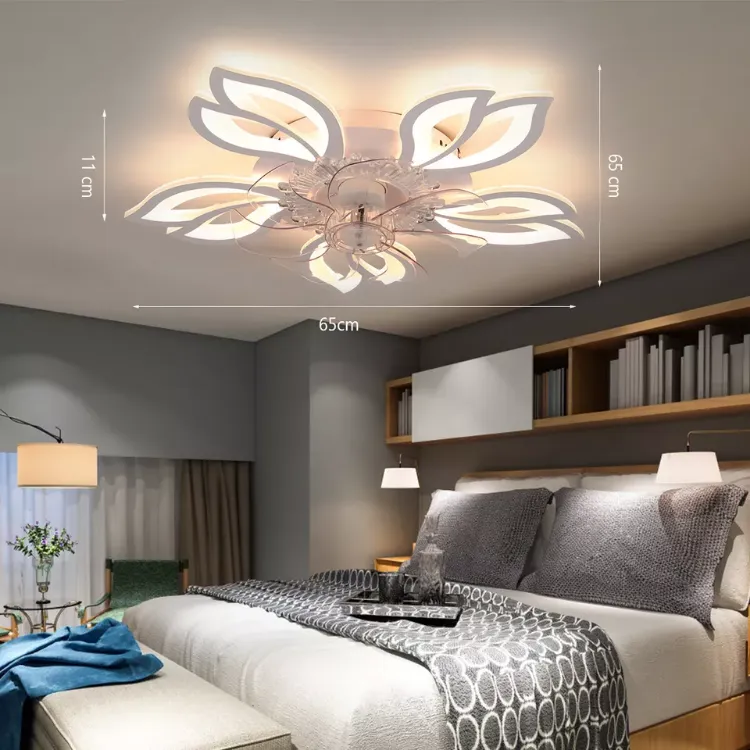 Picture of Modern LED Ceiling Fan with Lights Remote Control, Dimmable, Energy-Efficient, 7-Blade Silent Fan