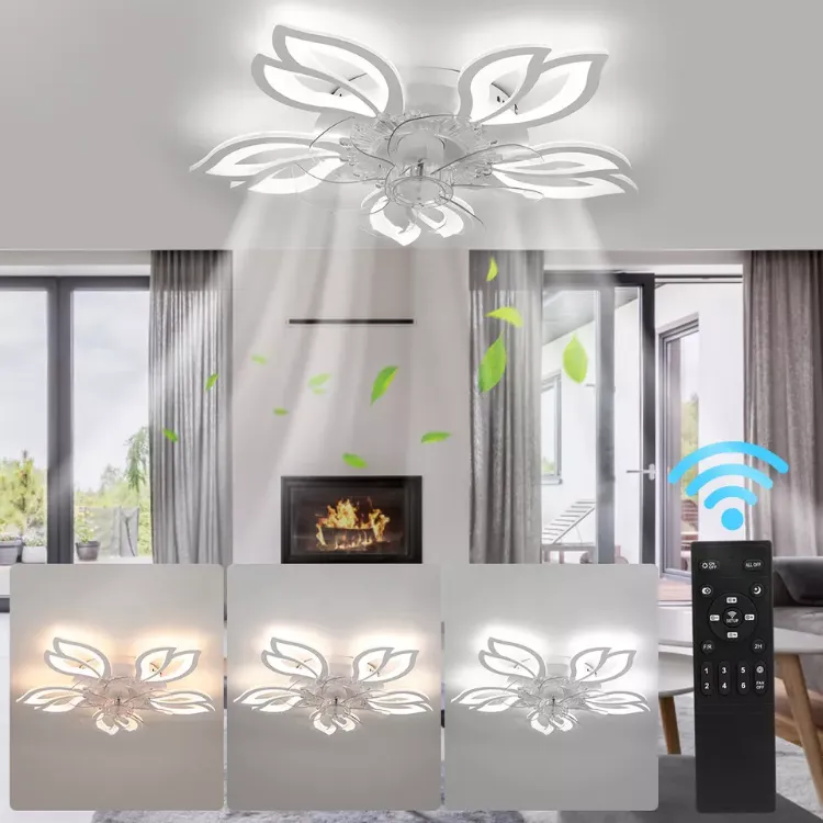 Picture of Modern LED Ceiling Fan with Lights Remote Control, Dimmable, Energy-Efficient, 7-Blade Silent Fan