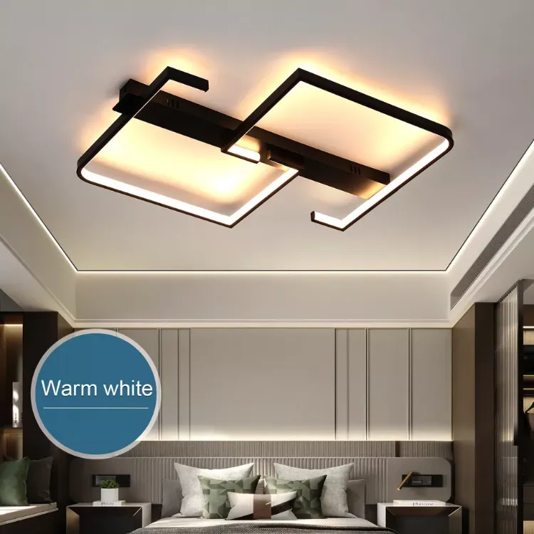 Picture of LED Ceiling Light Geometry Square Dimmable Ceiling Lamp 3000K-6500K Living Zrekc