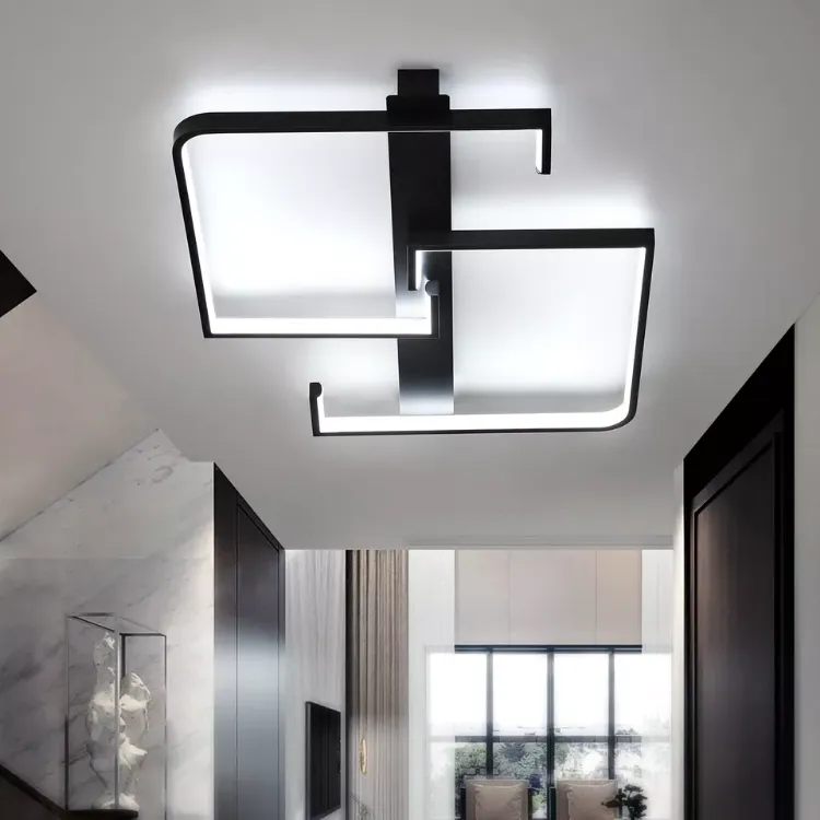 Picture of LED Ceiling Light Geometry Square Dimmable Ceiling Lamp 3000K-6500K Living Zrekc