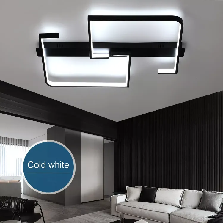 Picture of LED Ceiling Light Geometry Square Dimmable Ceiling Lamp 3000K-6500K Living Zrekc