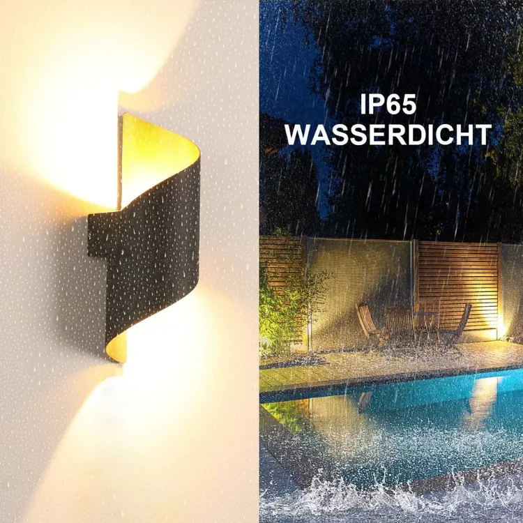 Picture of 12W LED Wall Light Modern Up & Down Waterproof Sconce for Indoor & Outdoor Spaces (IP65 Rated)